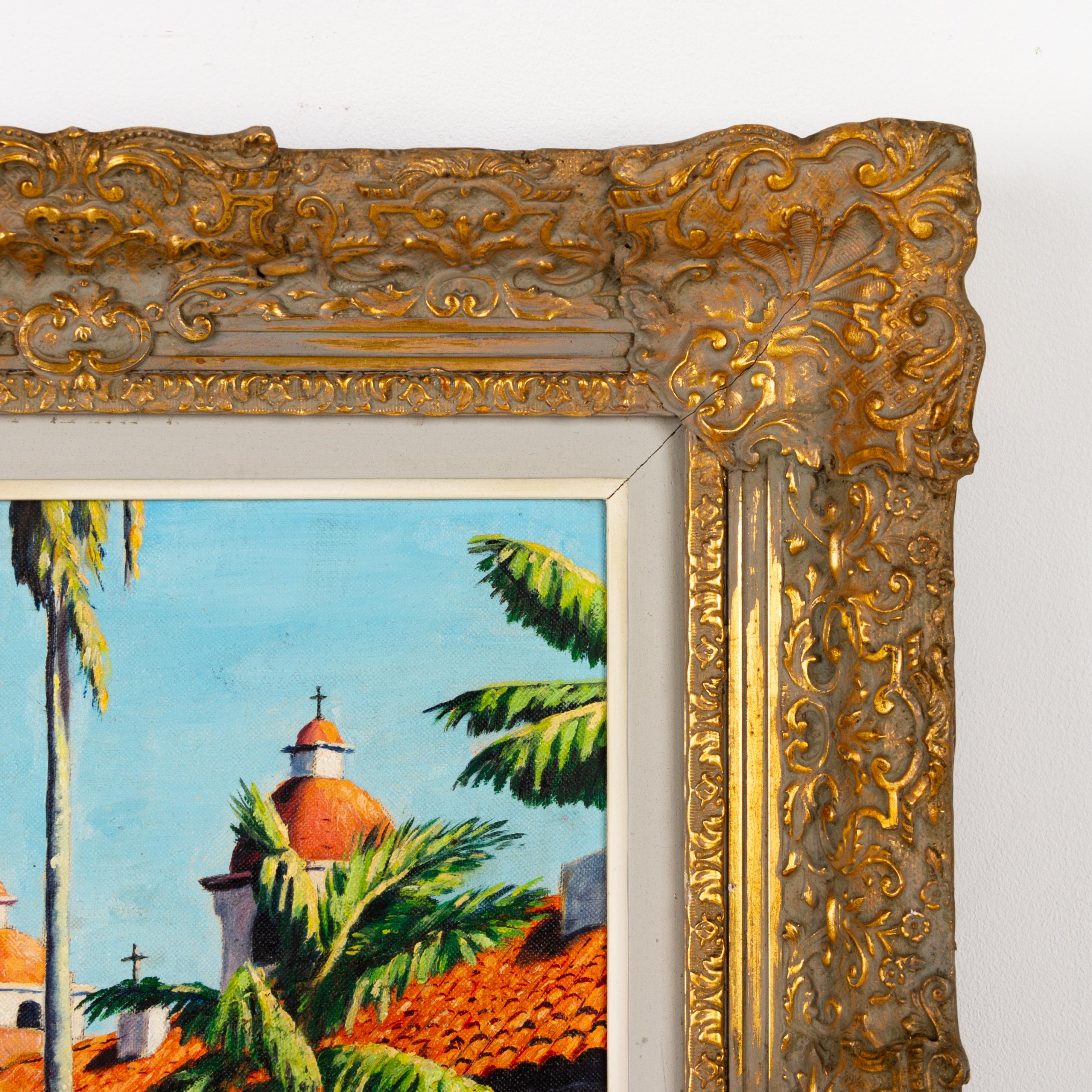 S. Richardeau Signed San Juan Capistrano Californian Oil Painting  For Sale 1