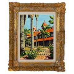 Vintage S. Richardeau Signed San Juan Capistrano Californian Oil Painting 