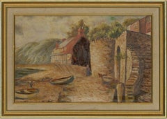 Vintage S. Roberts - Early 20th Century Oil, Clovelly, Devon