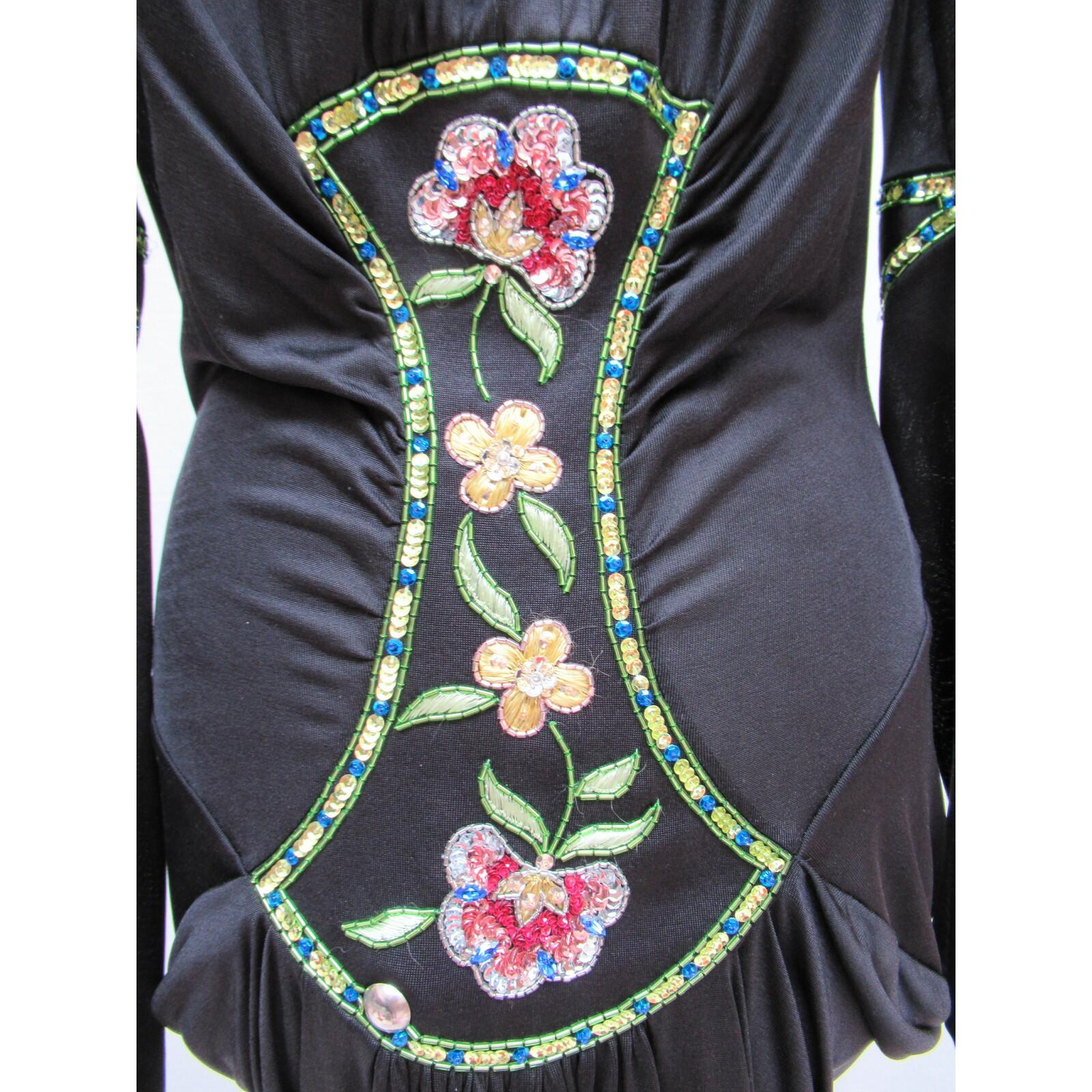 Women's S/S 02 Look#37 Vintage John Galliano for Christian Dior Embellished Silk Dress 