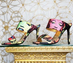 S/S 18 L# 52 VERSACE MULTI COLOR MARILYN MONROE TRIBUTE 1990 taglia 37 - 7