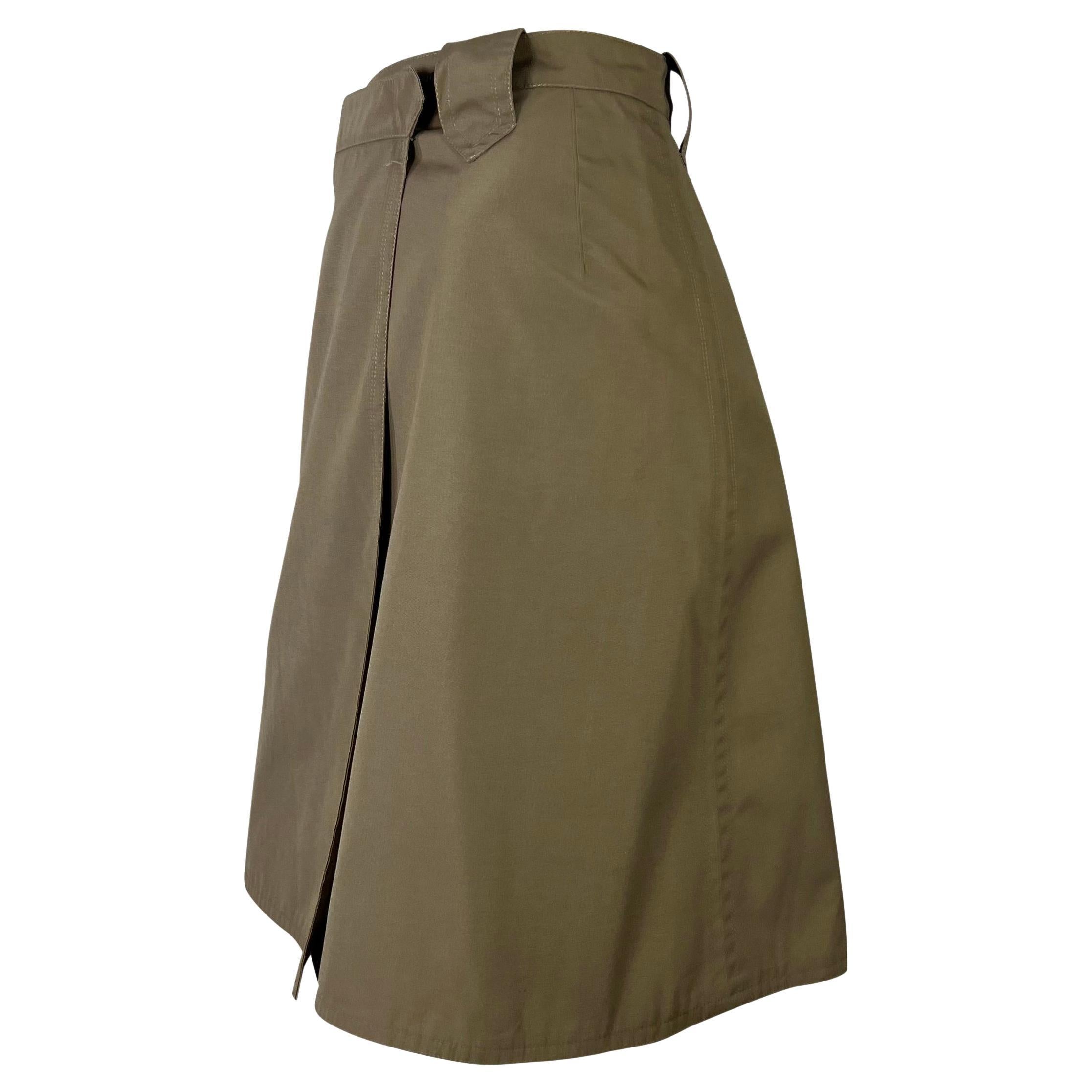 S/S 1969 Saint Laurent Rive Gauche Documented Safari Khaki Belt Jacket Skirt Set 4