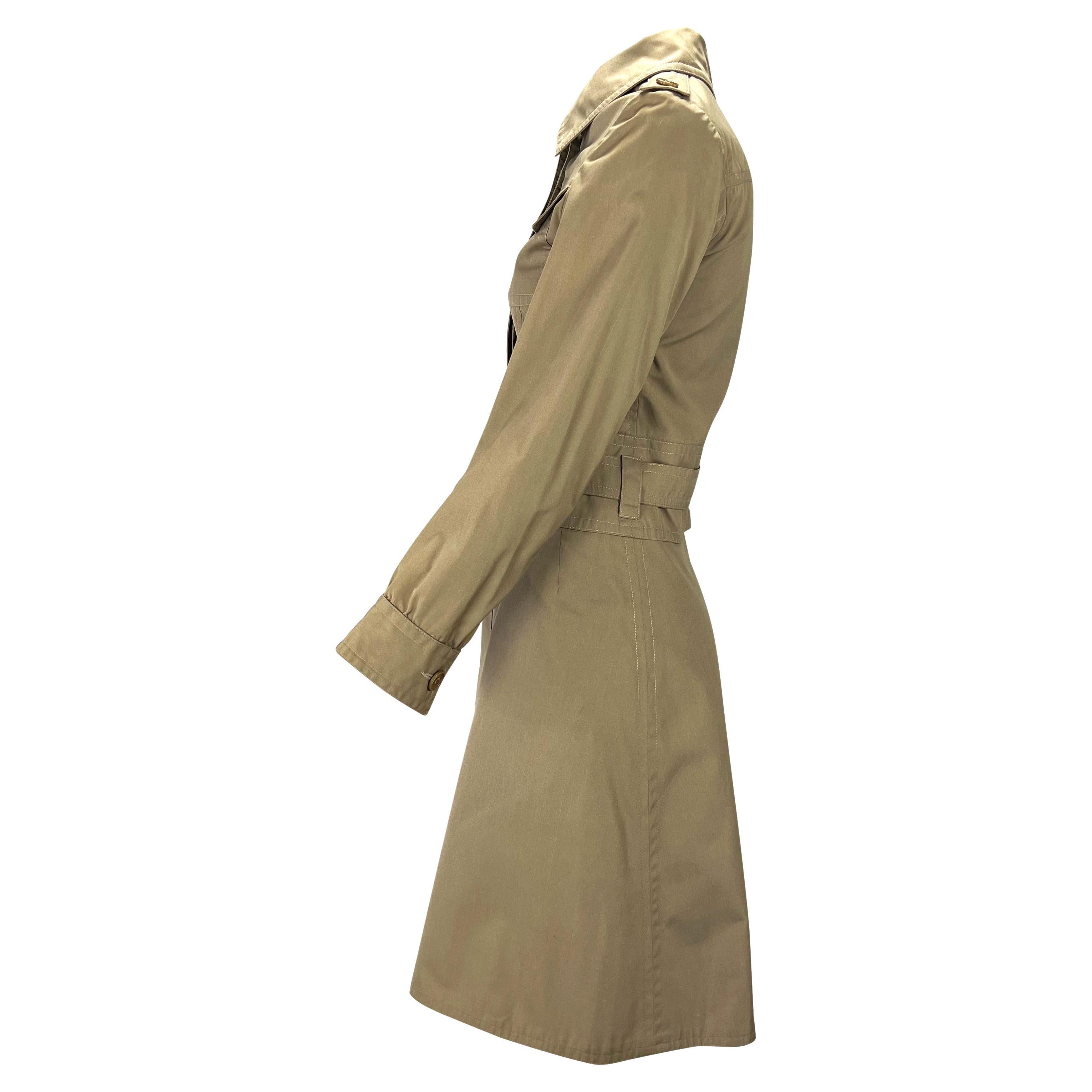 S/S 1969 Saint Laurent Rive Gauche Documented Safari Khaki Belt Jacket Skirt Set In Good Condition In West Hollywood, CA