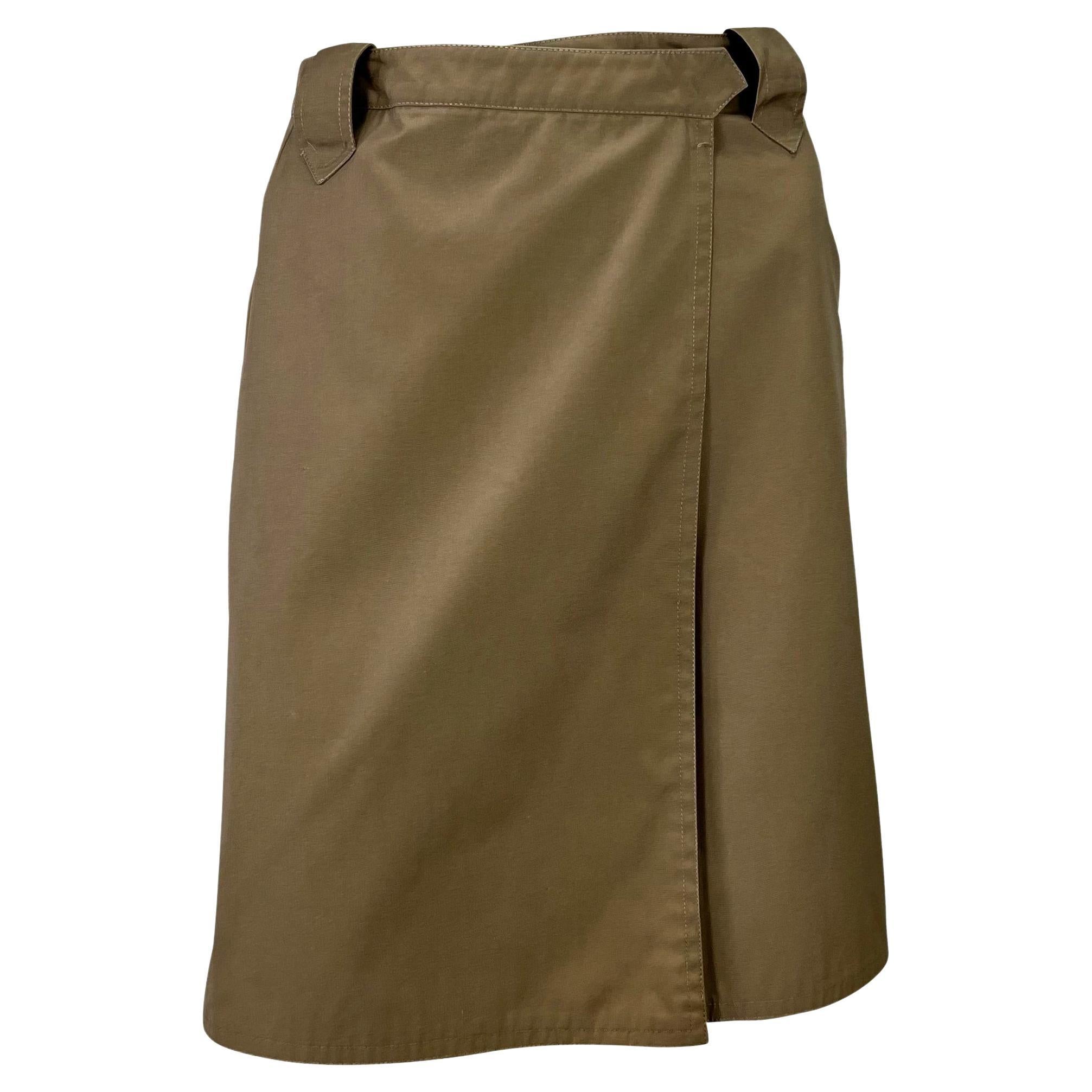 S/S 1969 Saint Laurent Rive Gauche Documented Safari Khaki Belt Jacket Skirt Set 3