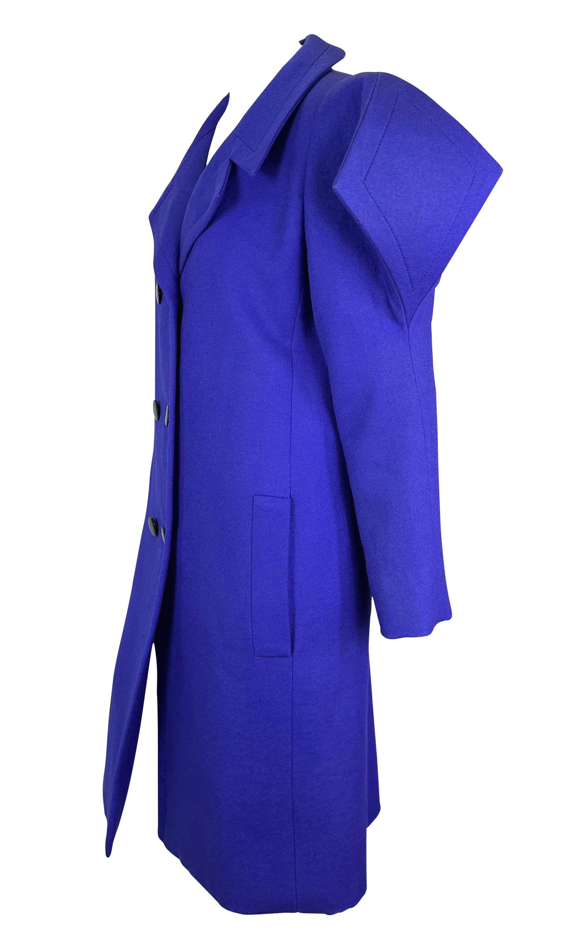 S/S 1982 Pierre Cardin Haute Couture Veste à double boutonnage violet  Unisexe en vente