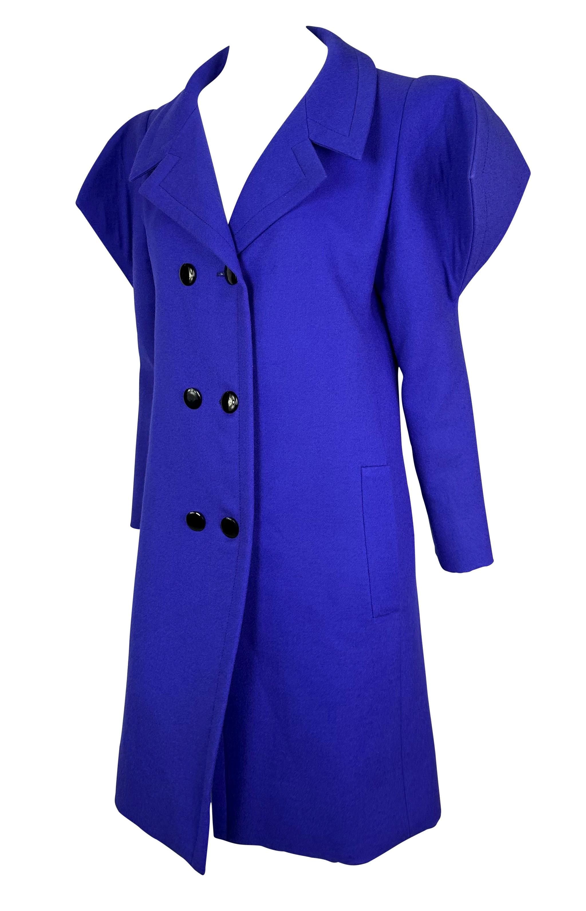 S/S 1982 Pierre Cardin Haute Couture Veste à double boutonnage violet  en vente 1