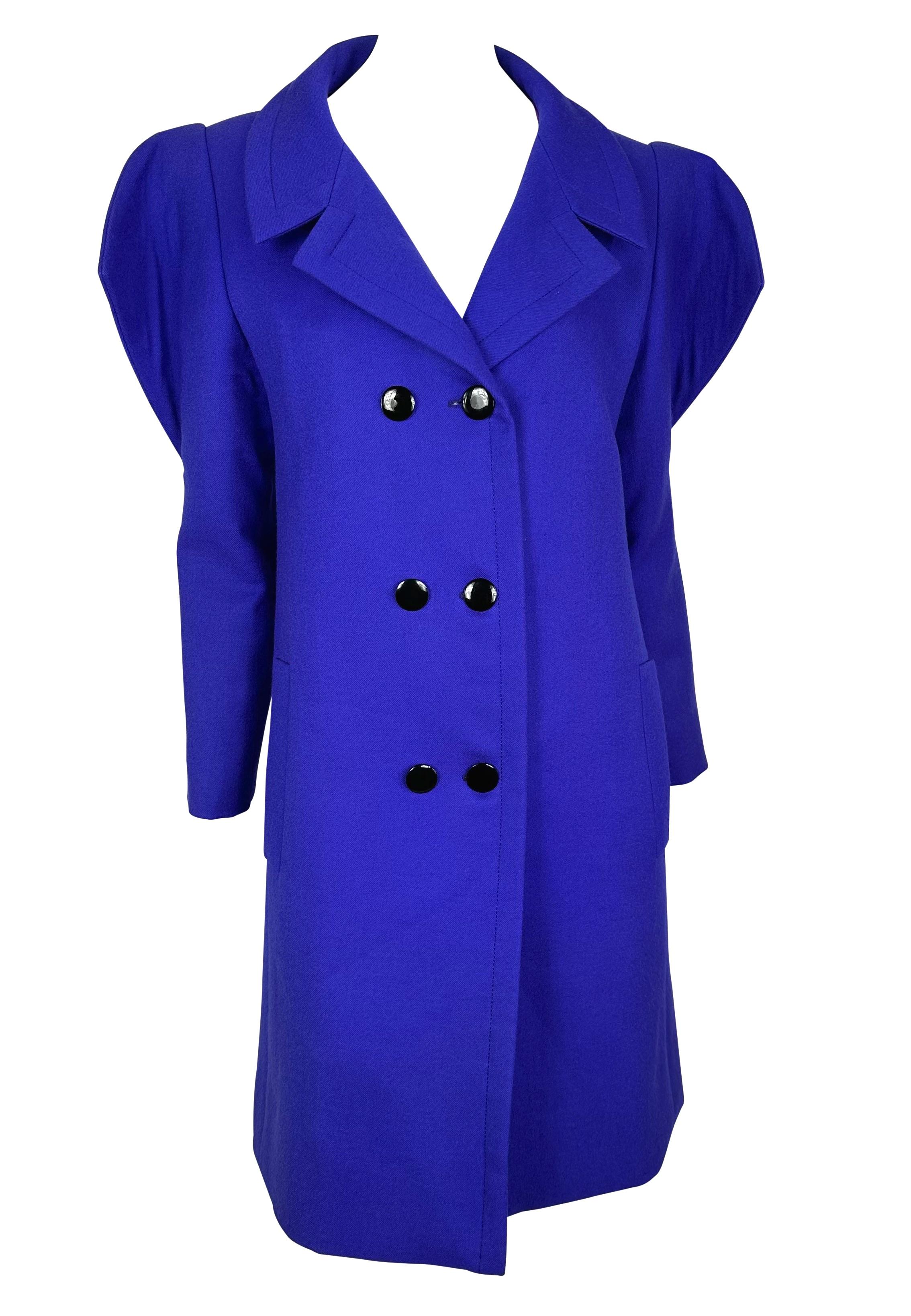 S/S 1982 Pierre Cardin Haute Couture Veste à double boutonnage violet  en vente 2