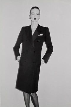 S/S 1983 Saint Laurent Rive Gauche Runway Ad Black 'Le Smoking' Tuxedo Dress