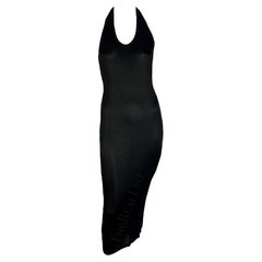 S/S 1986 Azzedine Alaïa Black Knit Halter Neck Bodycon Backless Dress