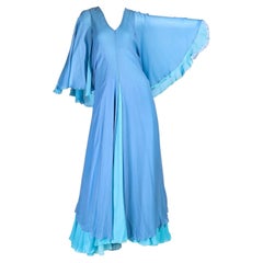 S/S 1986 Stavropoulos Haute Couture Teal Tent Gown