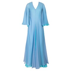 Vintage S/S 1986 Stavropoulos Haute Couture Teal Tent Gown