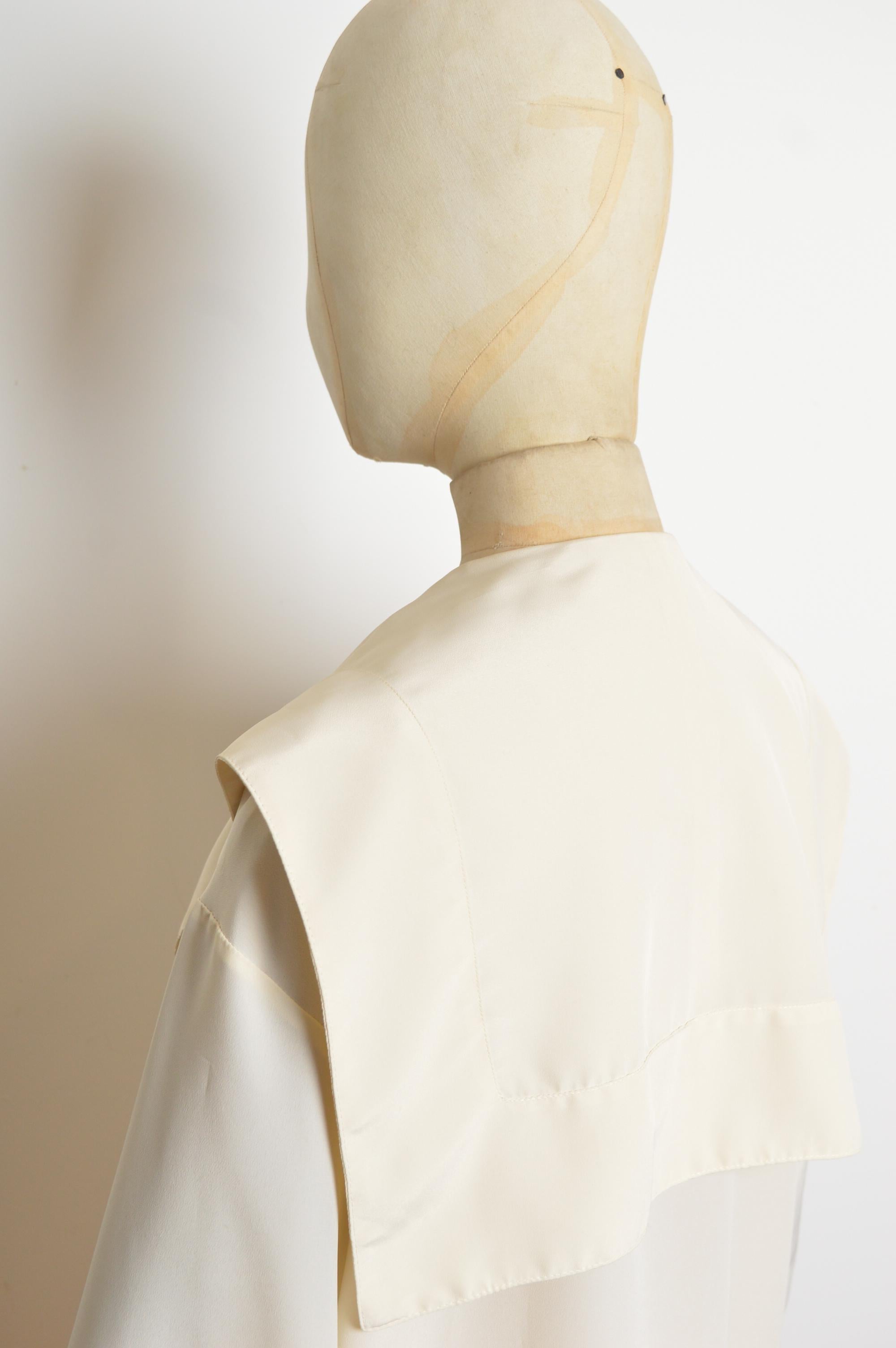 S/S 1987 John Galliano Piratenkragen Cremeweiß Seemannsbluse - Hemd im Angebot 5