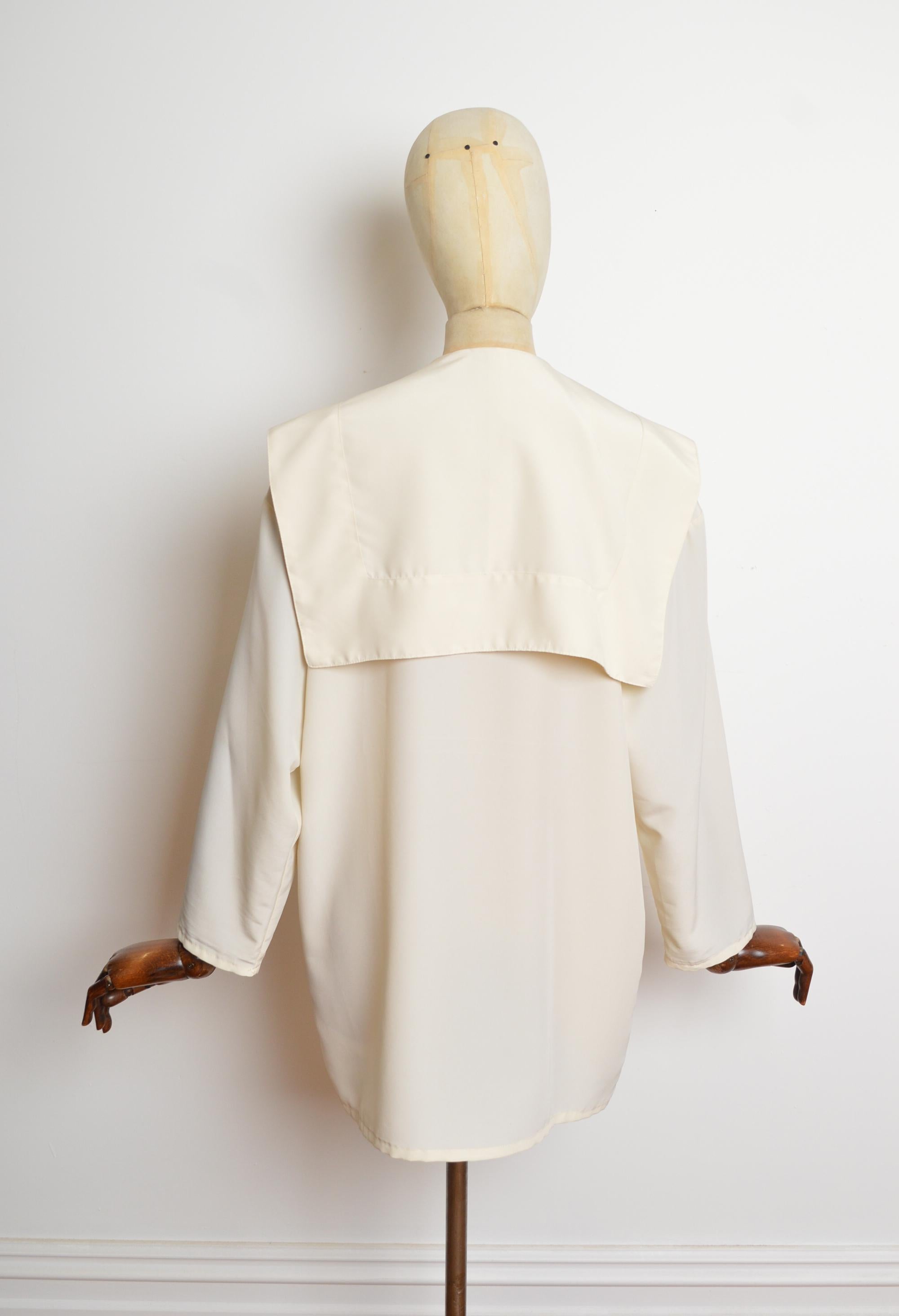 S/S 1987 John Galliano Piratenkragen Cremeweiß Seemannsbluse - Hemd im Angebot 3