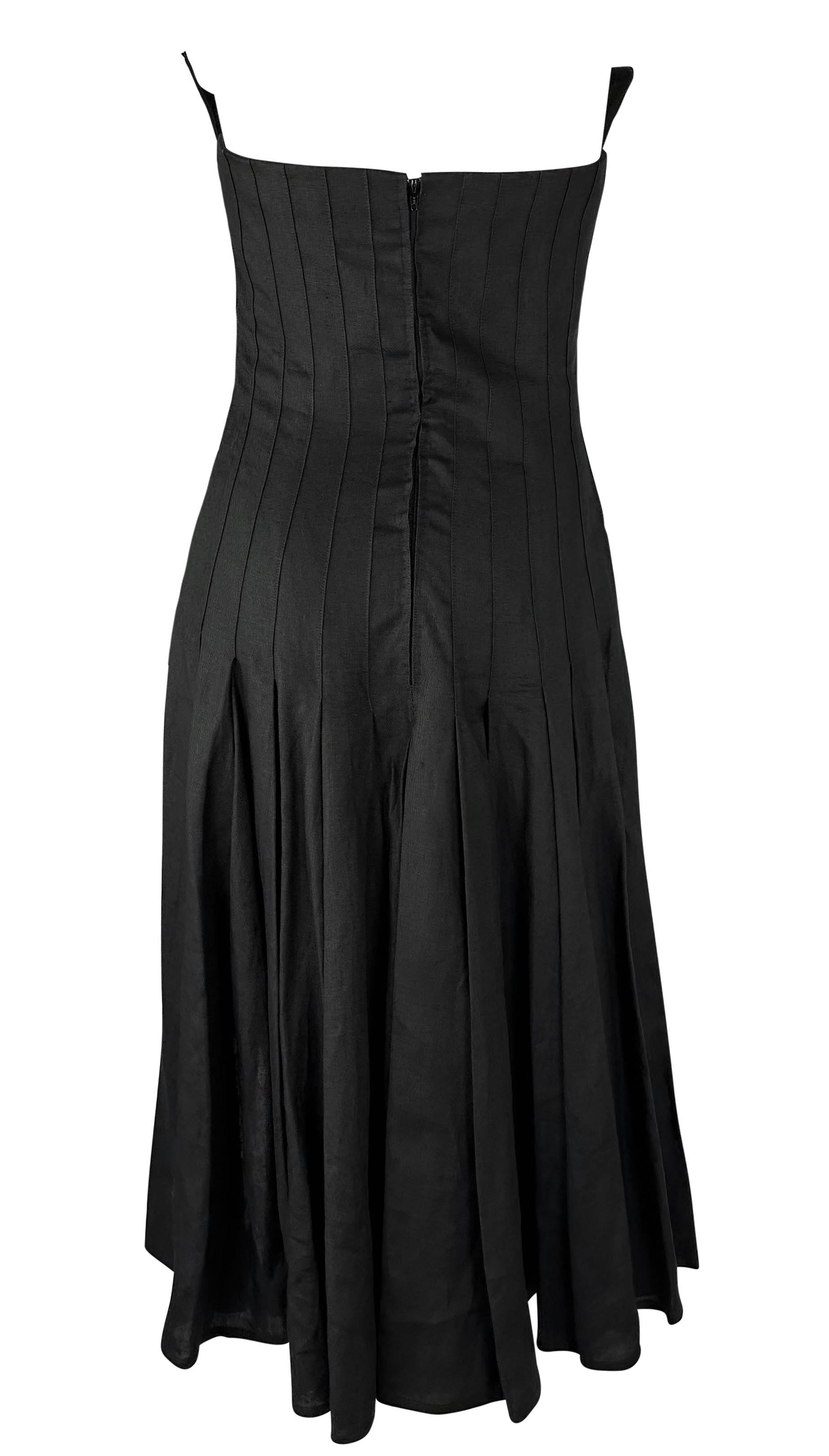 S/S 1987 Karl Lagerfeld Runway  Taillight Rhinestone Sequin Black Dress For Sale 3