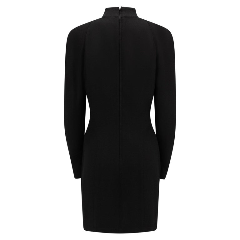 mugler long sleeve mini dress Mugler Long-sleeve Mini Dress
