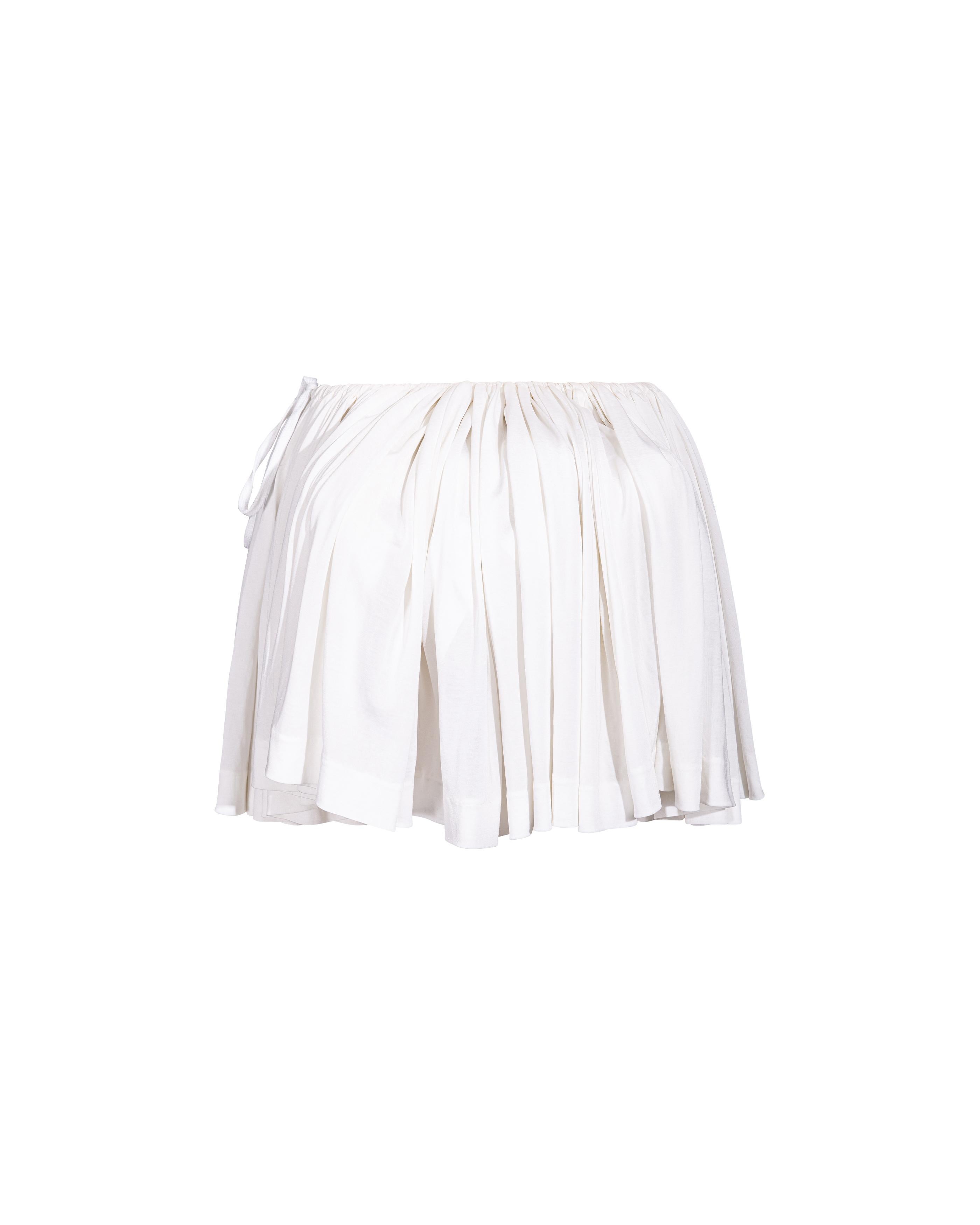 S/S 1988 Vivienne Westwood White Mini Skirt with Removable Bustle 1