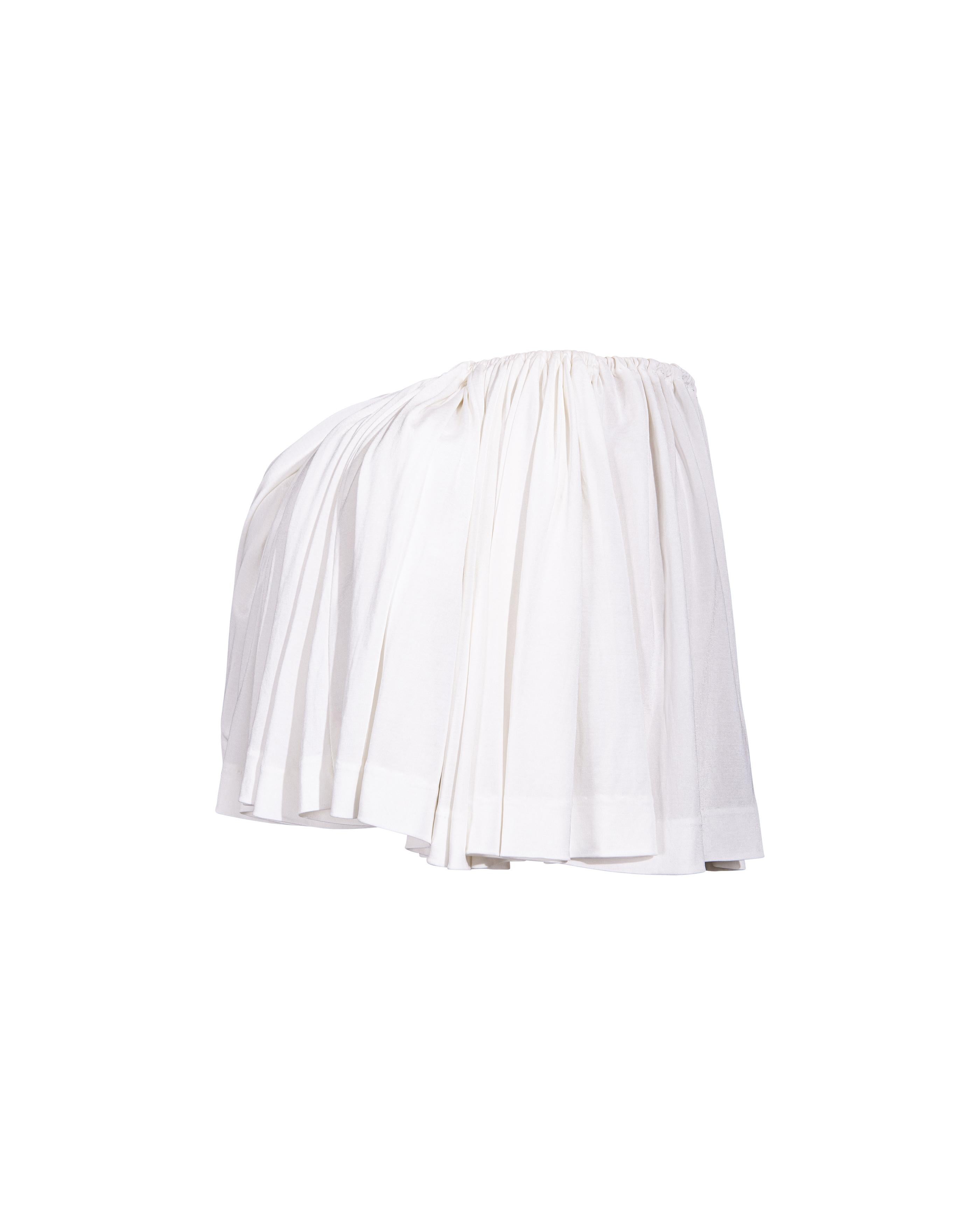 S/S 1988 Vivienne Westwood White Mini Skirt with Removable Bustle For Sale 2