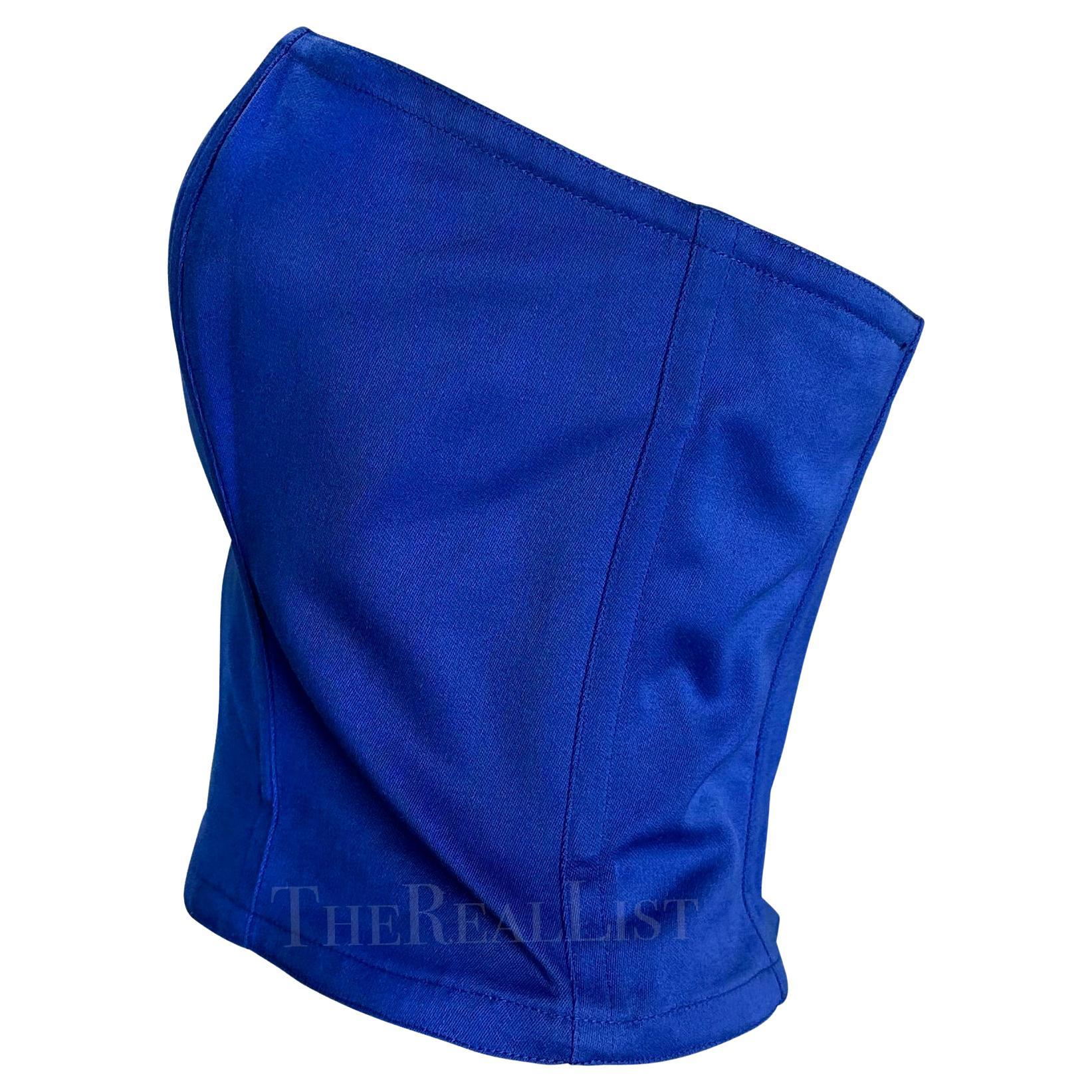 royal blue bustier top