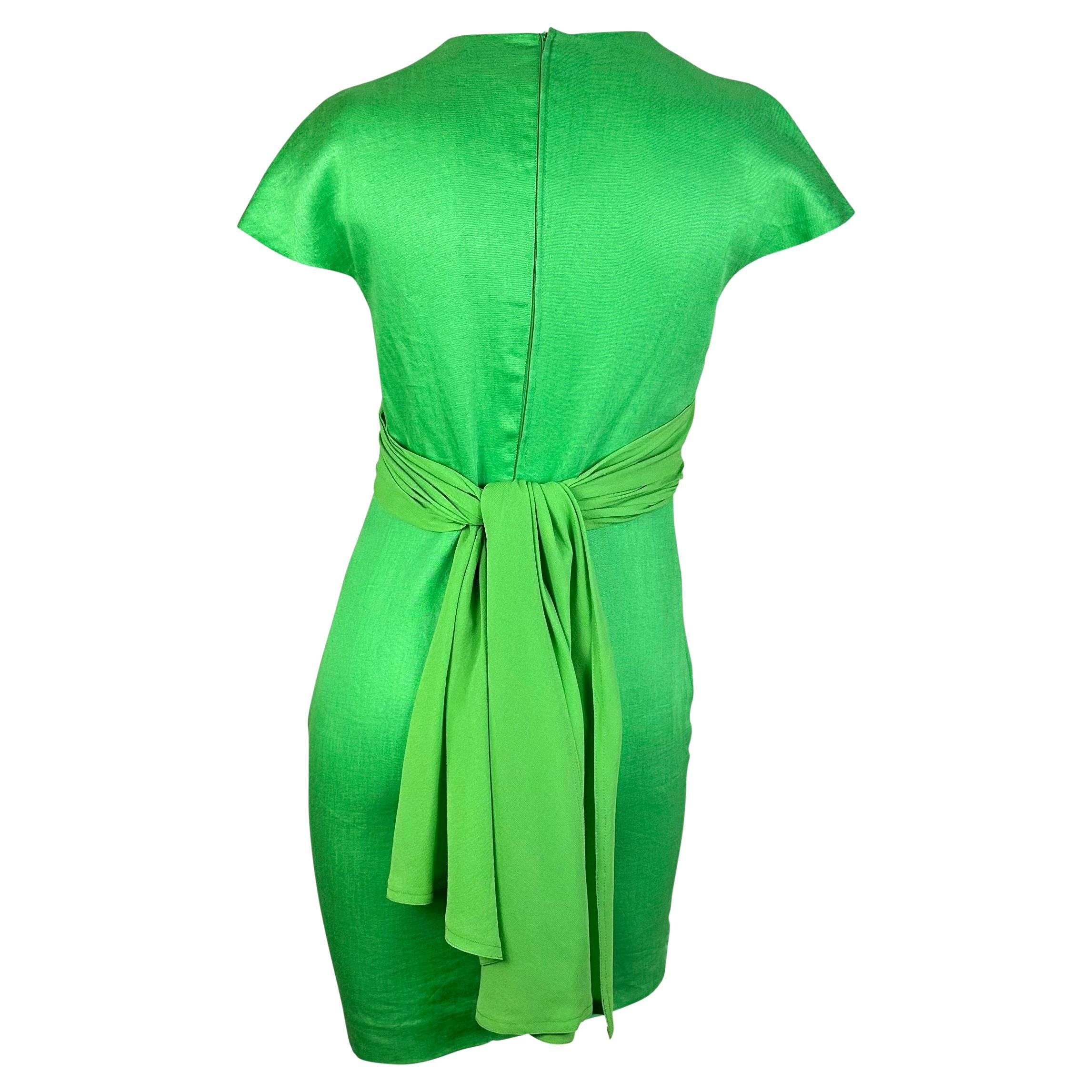 versace lime green dress