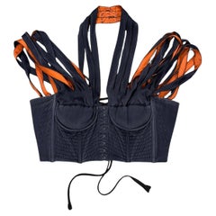 S/S 1989 Jean Paul Gaultier iconic cone bra corset with shoulder straps