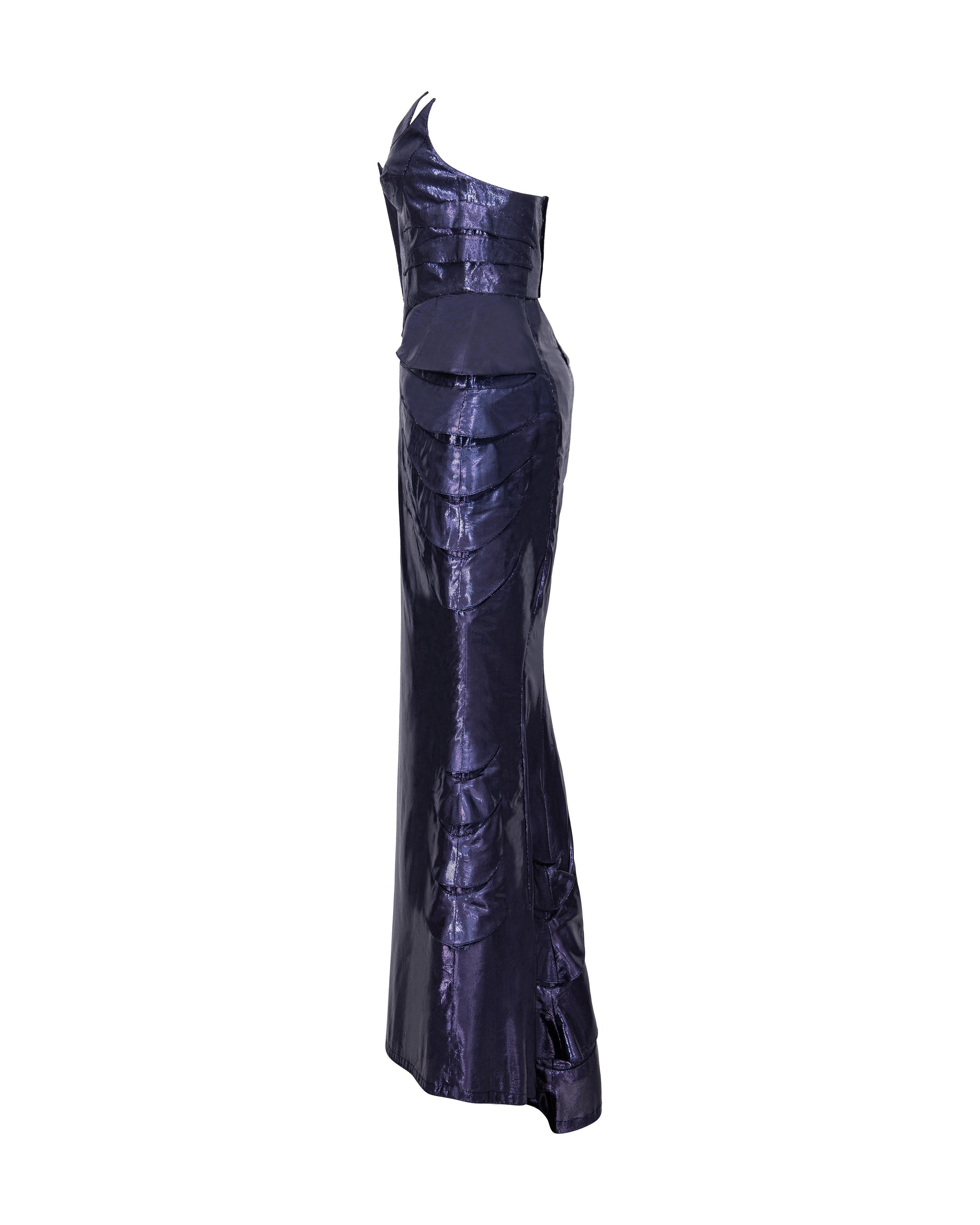 Women's S/S 1989 Thierry Mugler 'Atlantis' Collection Metallic Mermaid Skirt Set