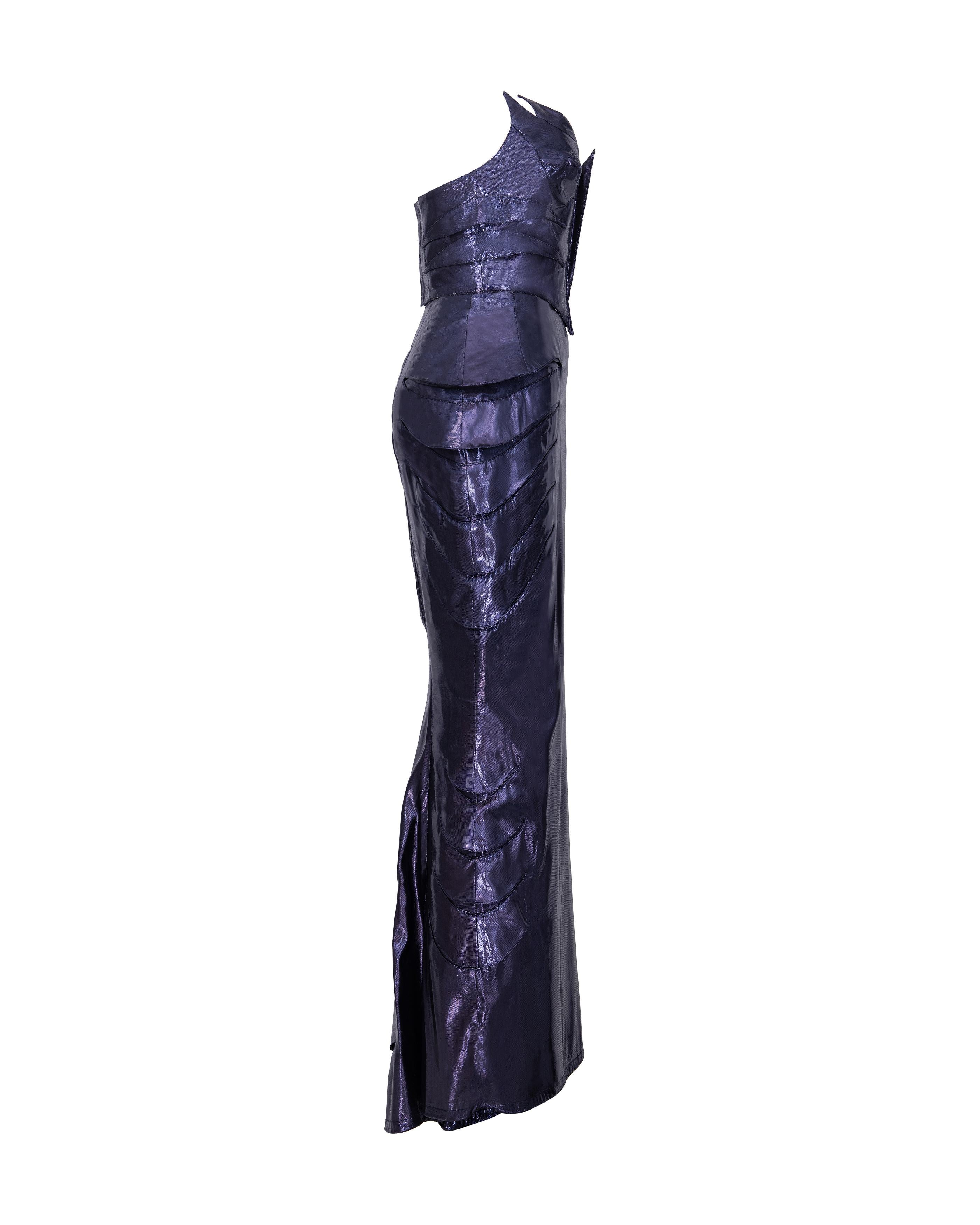 S/S 1989 Thierry Mugler 'Atlantis' Collection Metallic Mermaid Skirt Set 1