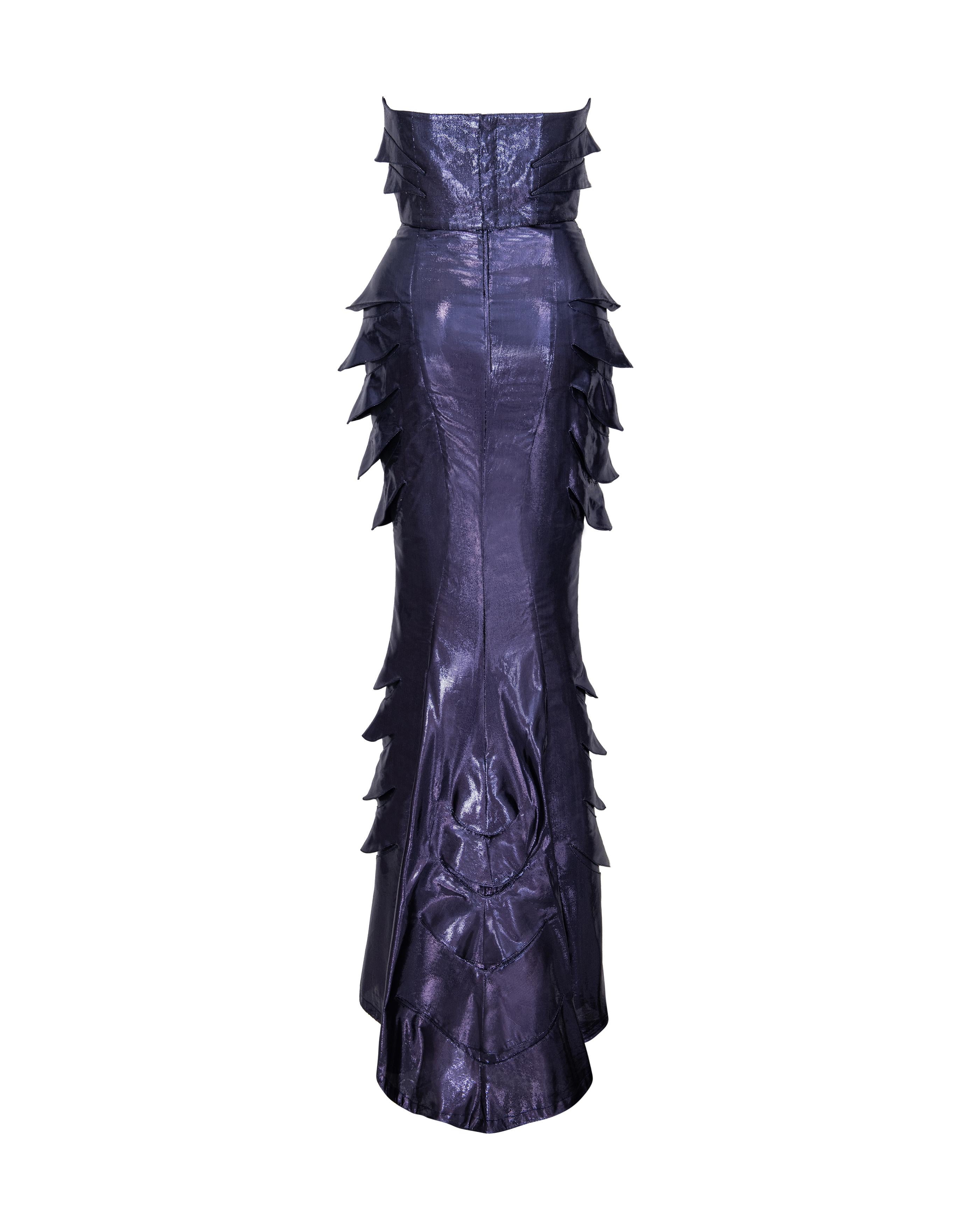 S/S 1989 Thierry Mugler 'Atlantis' Collection Metallic Mermaid Skirt Set 2