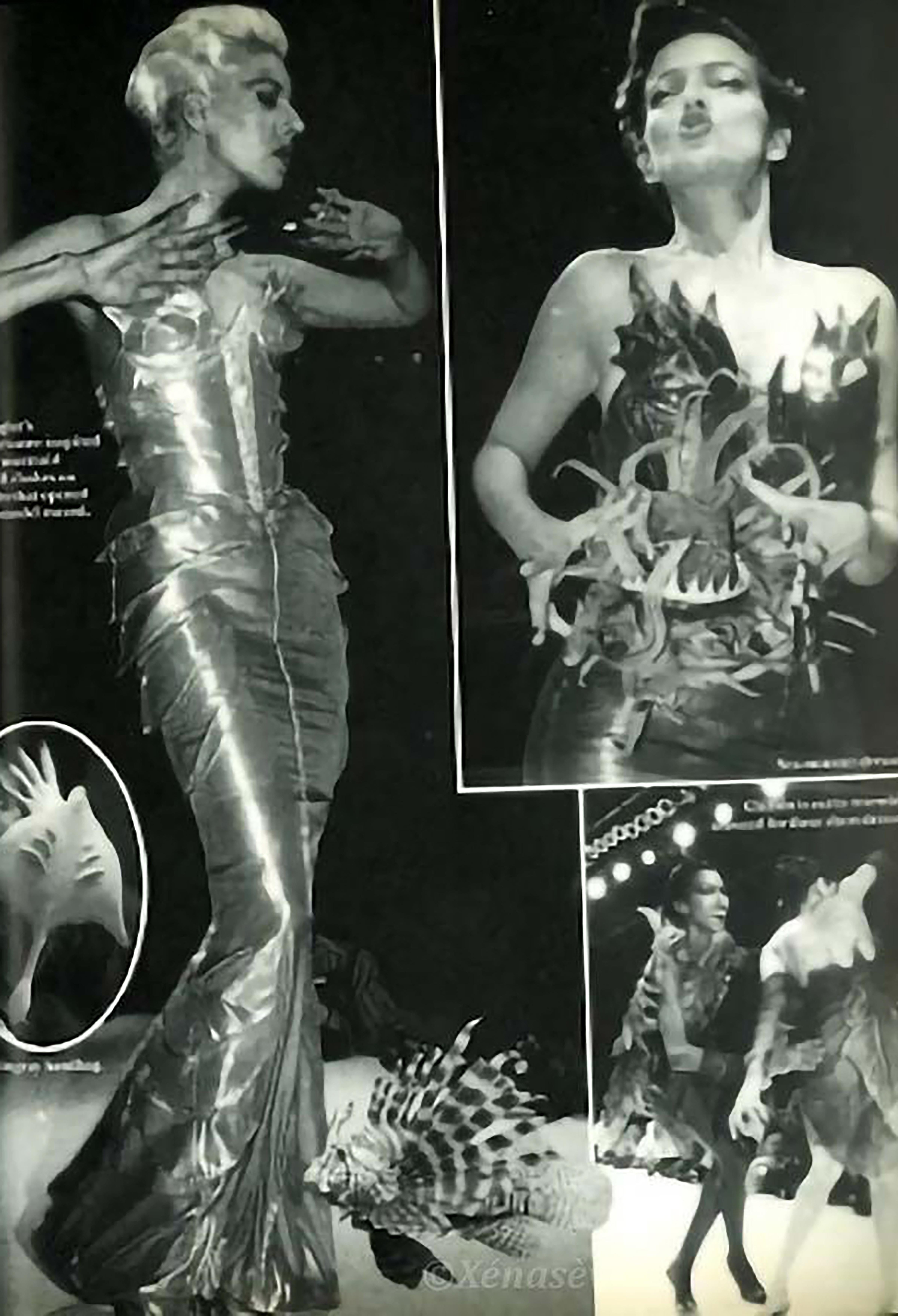 S/S 1989 Thierry Mugler 'Atlantis' Collection Metallic Mermaid Skirt Set 4