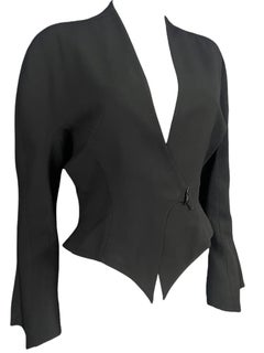 S/S 1989 Thierry Mugler Les Atlantes Black Sculptural Jacket