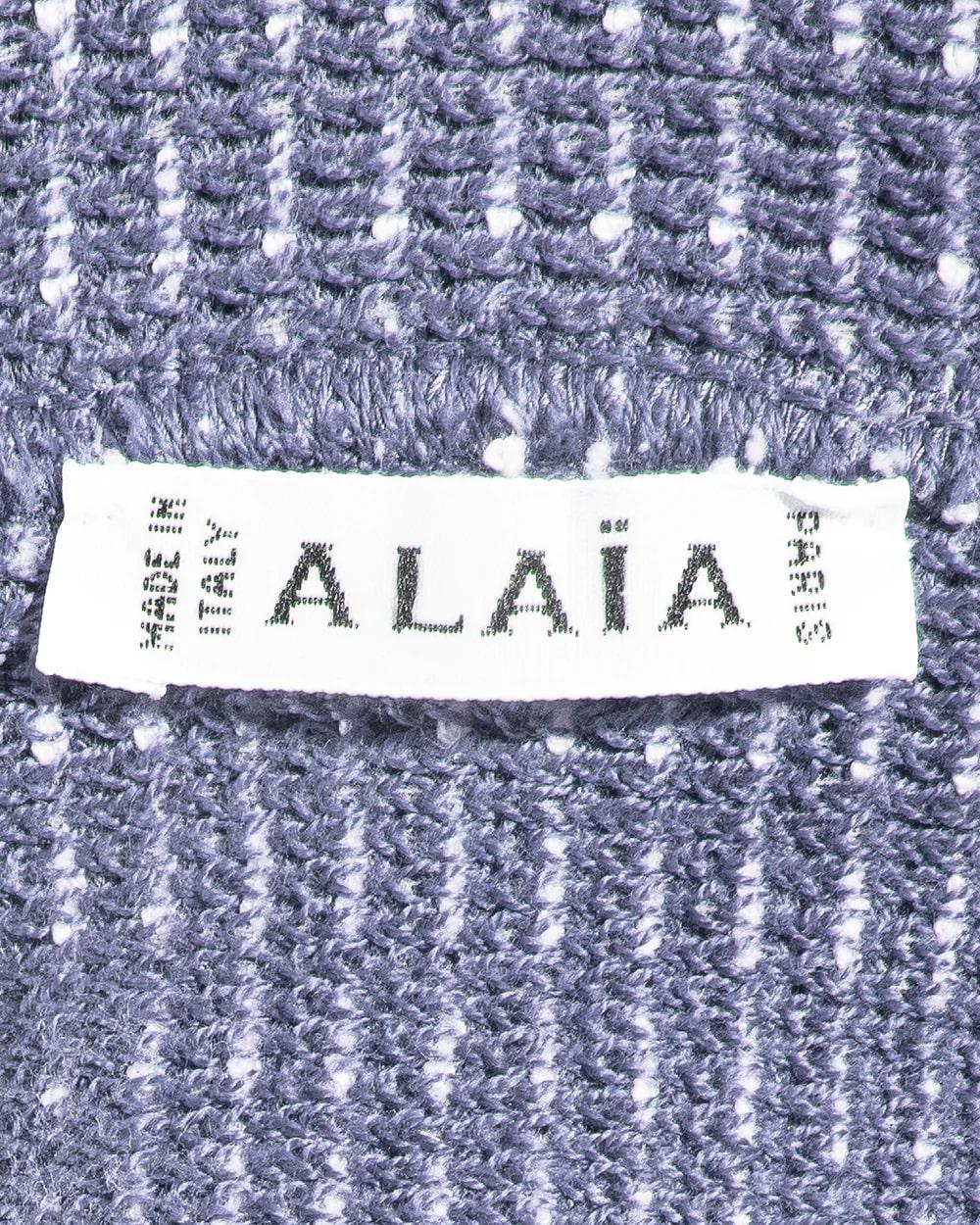 S/S 1990 Azzedine Alaia Polka Dot Blue Mini Dress 2