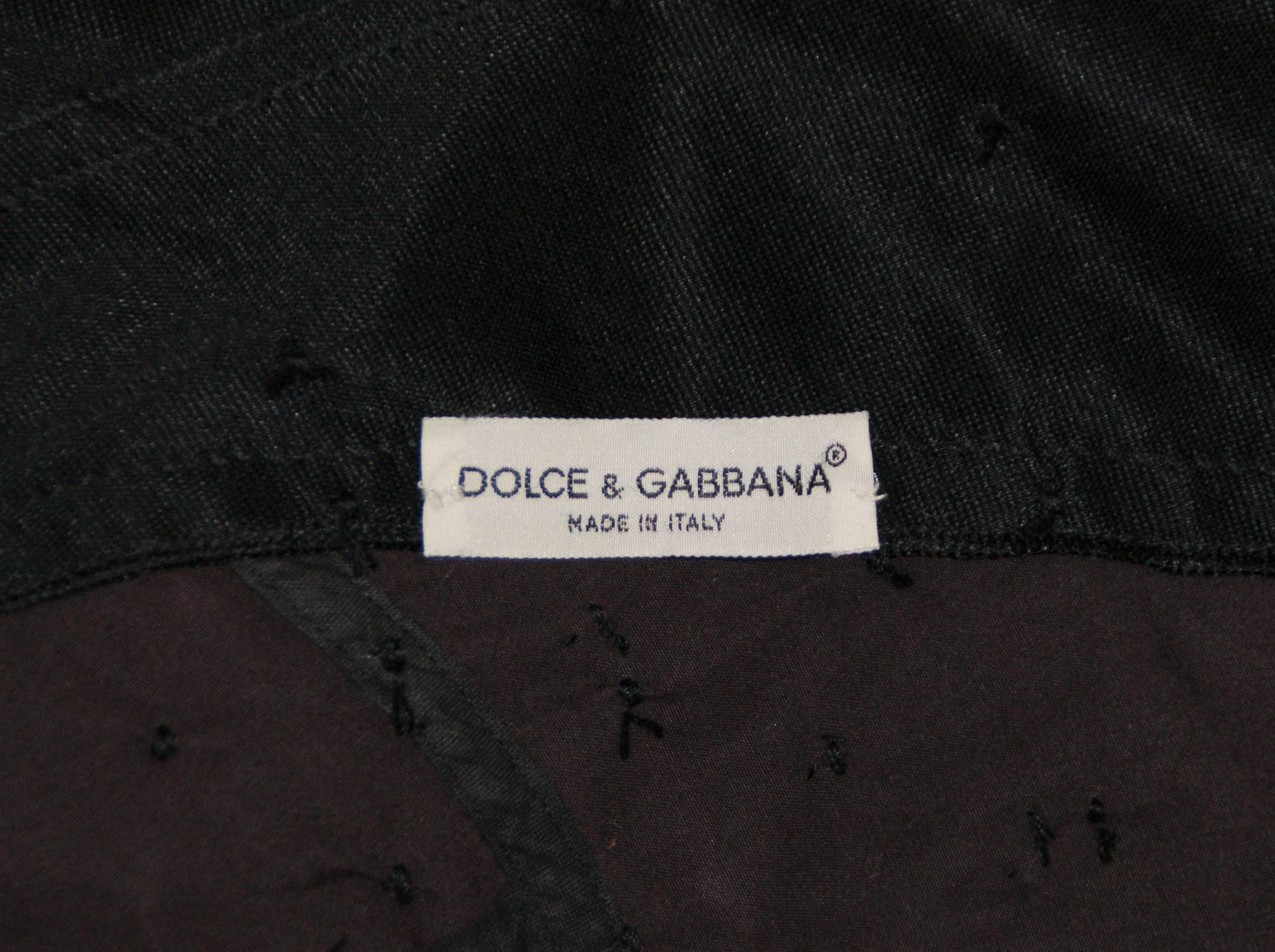 S/S 1990 Dolce & Gabbana Beaded Corset Bustier Black Bandage Mini Dress 3