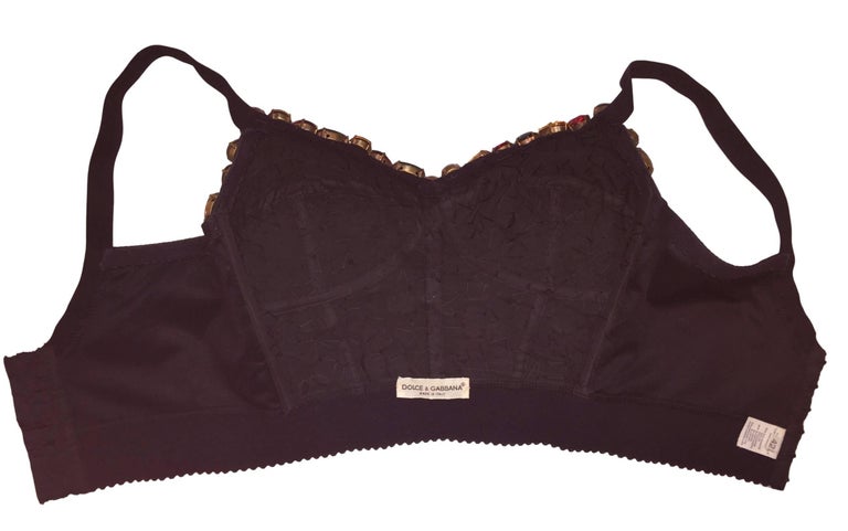 Bustier Vintage Dolce & Gabbana Printemps 1990 Avec Cristaux - Taille L, Couleur Orange