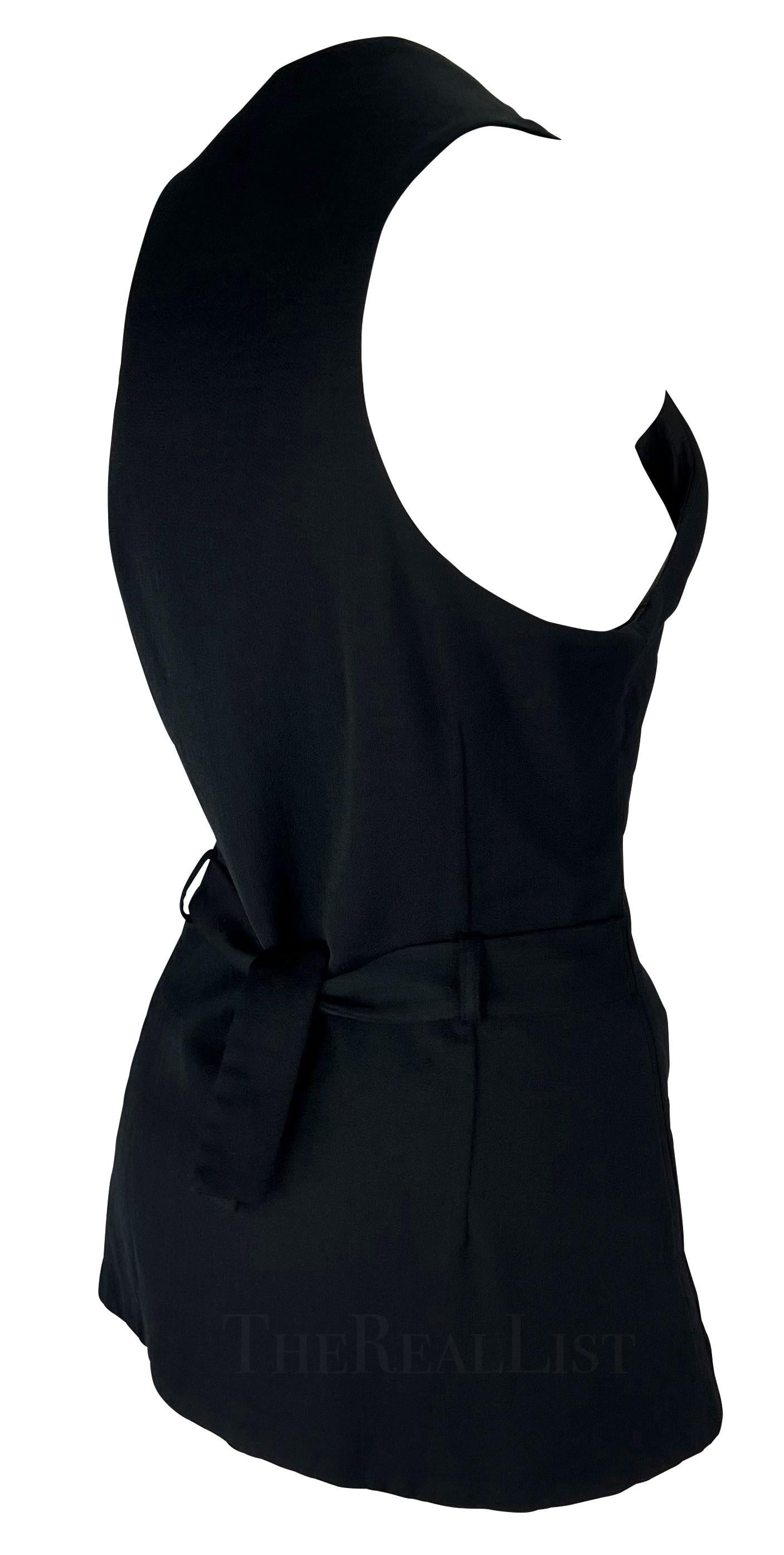 S/S 1990 Norma Kamali Runway Button Down Vest Style Mini Dress 1