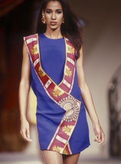 S/S 1991 Atelier Versace by Gianni Versace Grecian Tunic Two Piece Dress Set