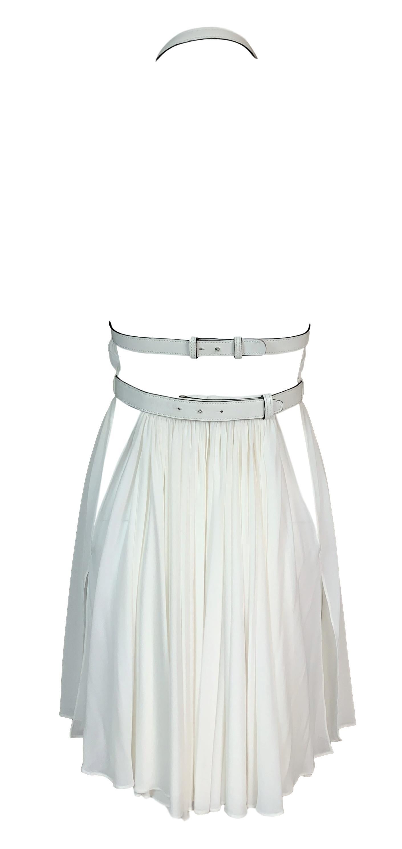 S/S 1991 Azzedine Alaia Runway Retrospective White Grecian Micro Mini Dress In Good Condition In Yukon, OK