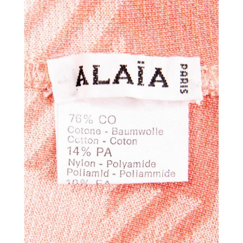 S/S 1991 Azzedine Alaïa ‘Tati’ Houndstooth Peach Mini Dress 1