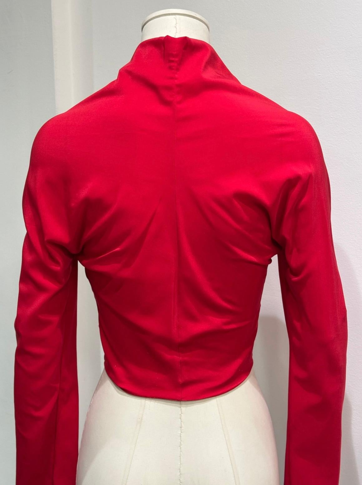 S/S 1991 Dolce & Gabbana pin-up corseted crop top with elongated sleeves in vendita 5