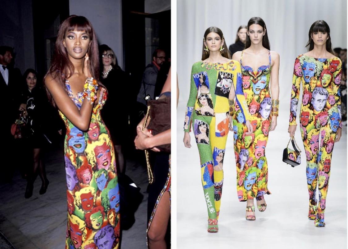 Gianni Versace Couture S/S 1991 Marilyn Monroe Pop Art Warhol Print Set In condizioni ottime in vendita a West Hollywood, CA