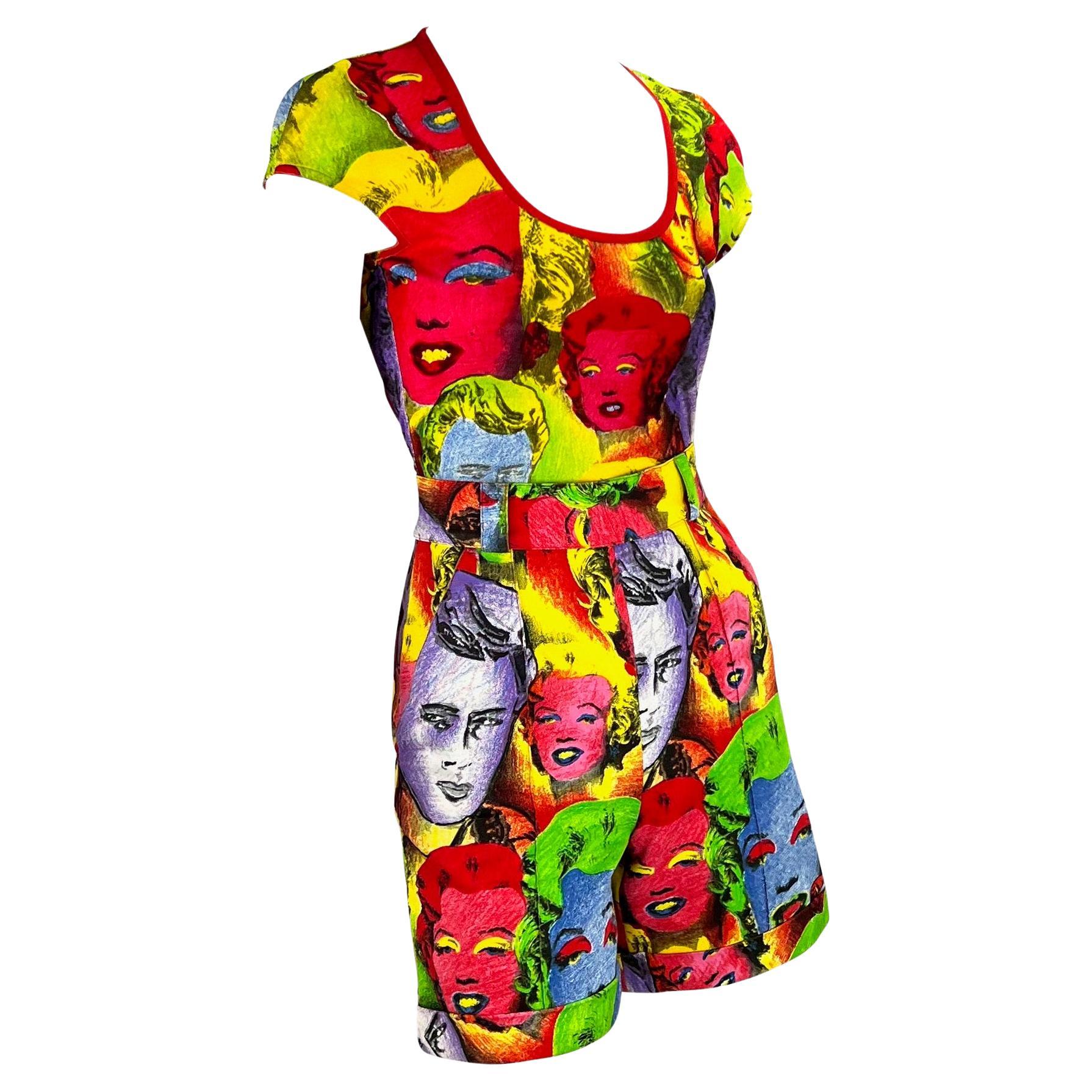 S/S 1991 Gianni Versace Couture Marilyn Monroe Pop Art Warhol Print Set In Excellent Condition For Sale In West Hollywood, CA