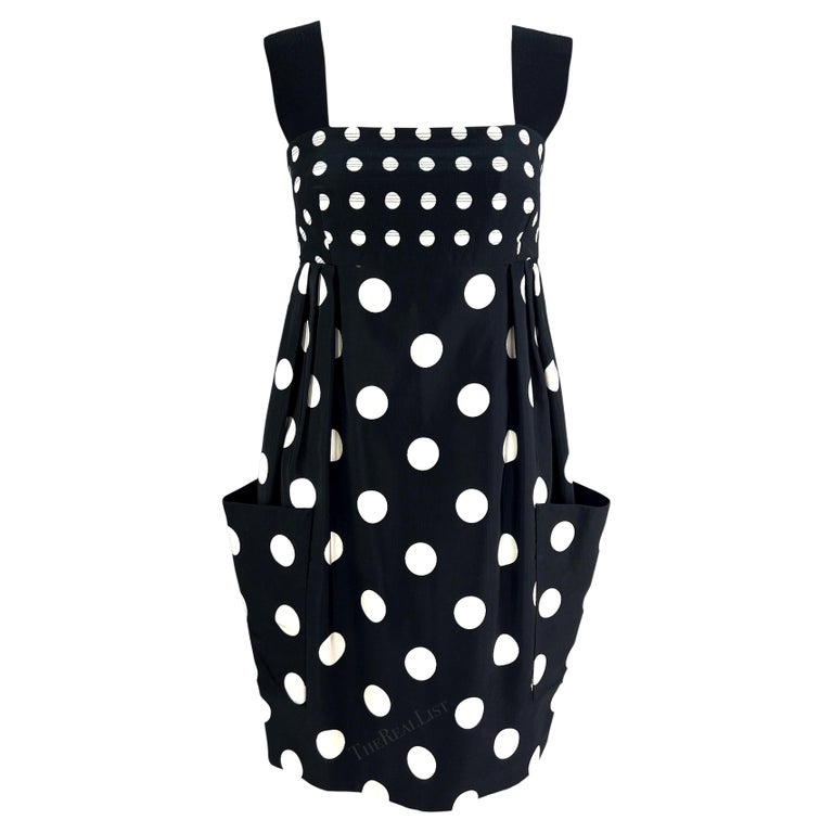 S/S 1991 Gianni Versace Couture Runway Ad Polka Dot Sleeveless 