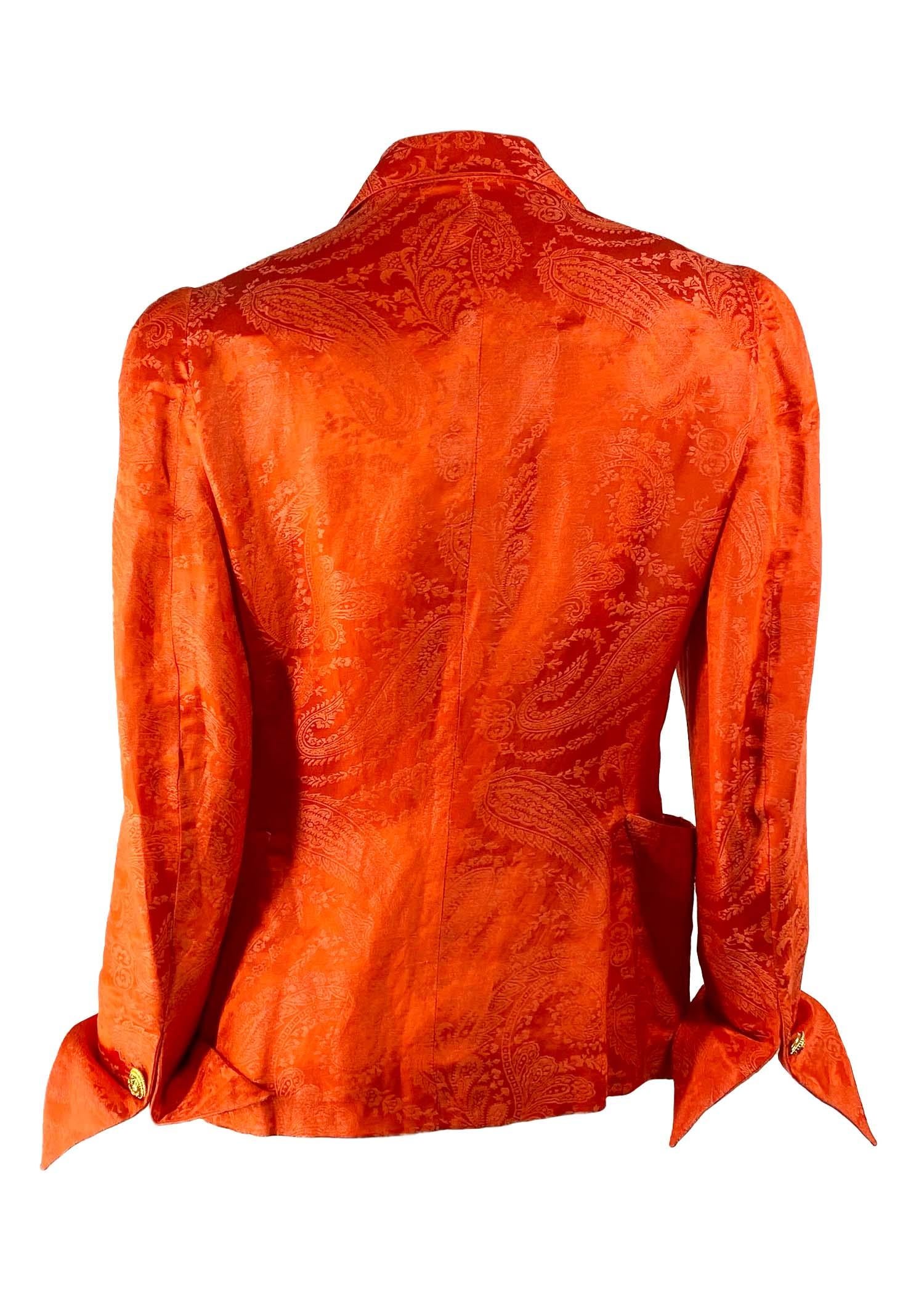 versace orange jacket