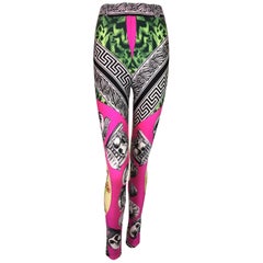 S/S 1991 Gianni Versace Teatro Balleto Print High Waist Leggings