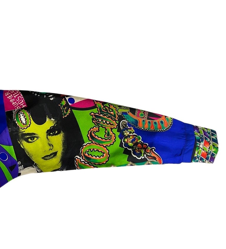 S S 1991 Gianni Versace Vogue Pop Art Printed Silk Shirt For Sale At