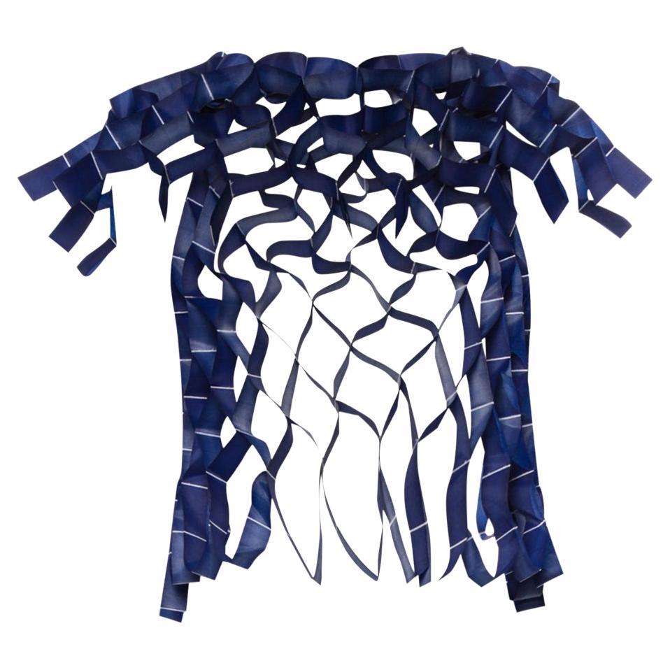 S/S 1991 Issey Miyake Blue 3D Cage Top For Sale