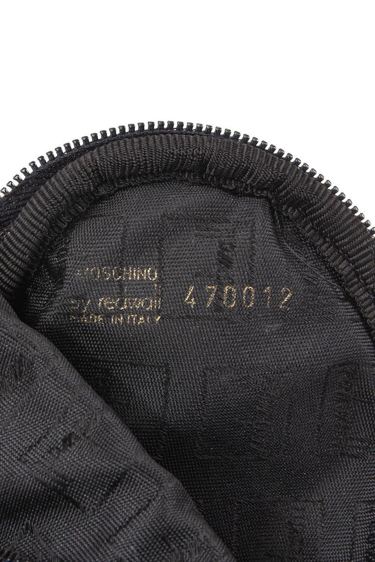 S/S 1991 MOSCHINO Redwall Documented Black HeartShaped Appliquéd