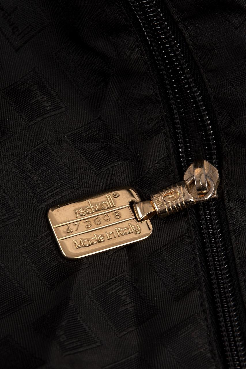 S/S 1991 MOSCHINO Redwall Documented Black Blossoms Appliquéd Leather Backpack For Sale 9