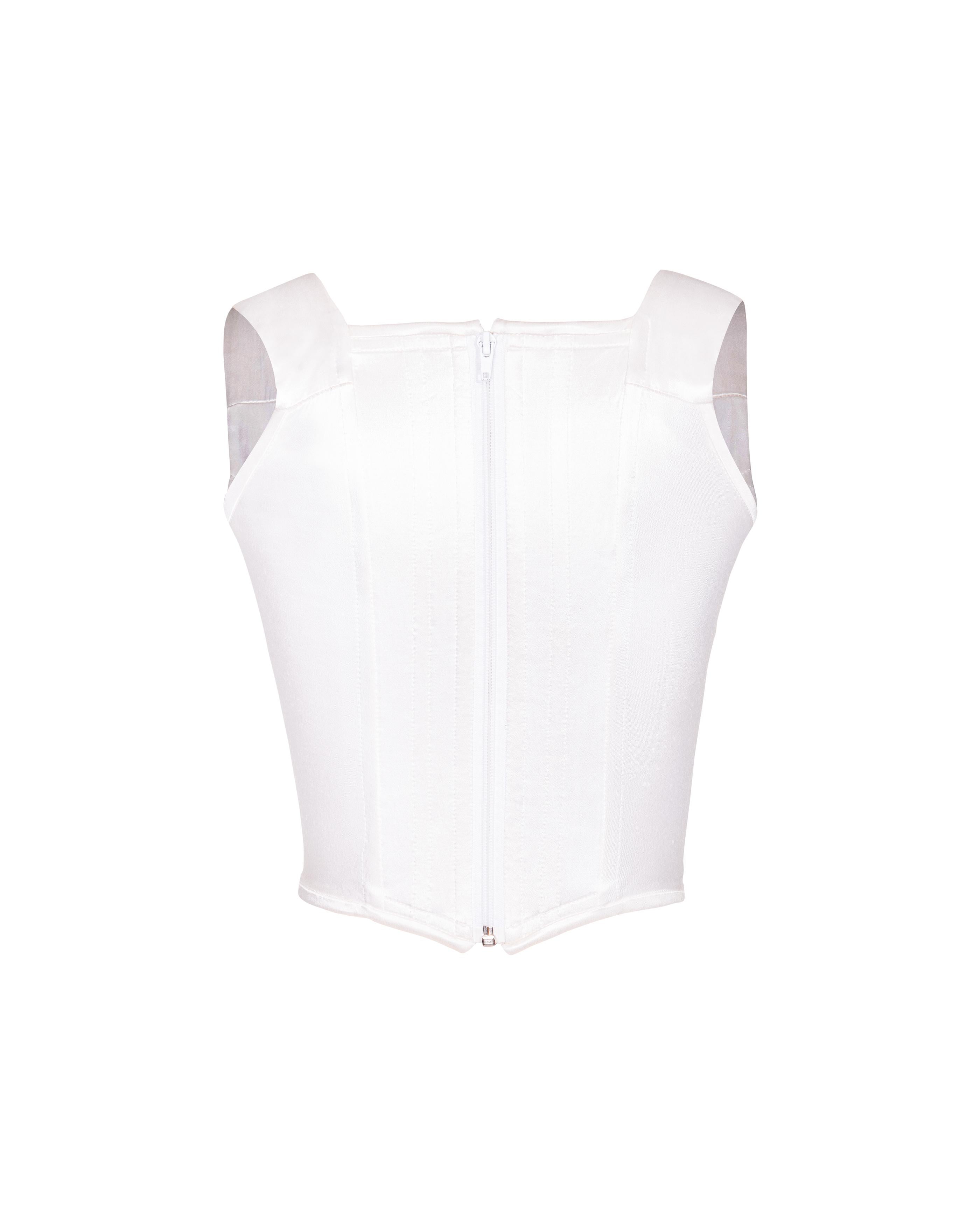 S/S 1991 Vivienne Westwood White Satin Corset In Good Condition In North Hollywood, CA