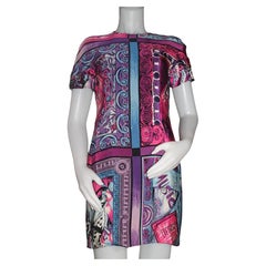 S/S 1991 VTG GIANNI VERSACE CANTASTORIE PRINT Dress IT 42