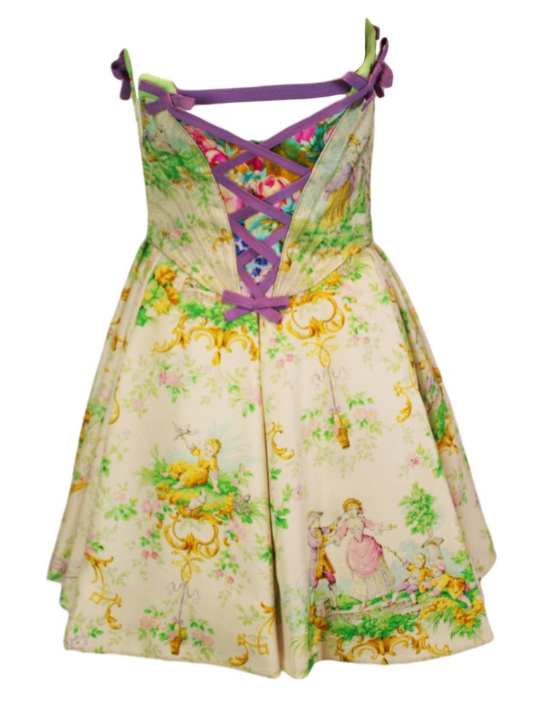 S/S 1992 Atelier Versace by Gianni Versace Strapless Bustier Mini Dress ...