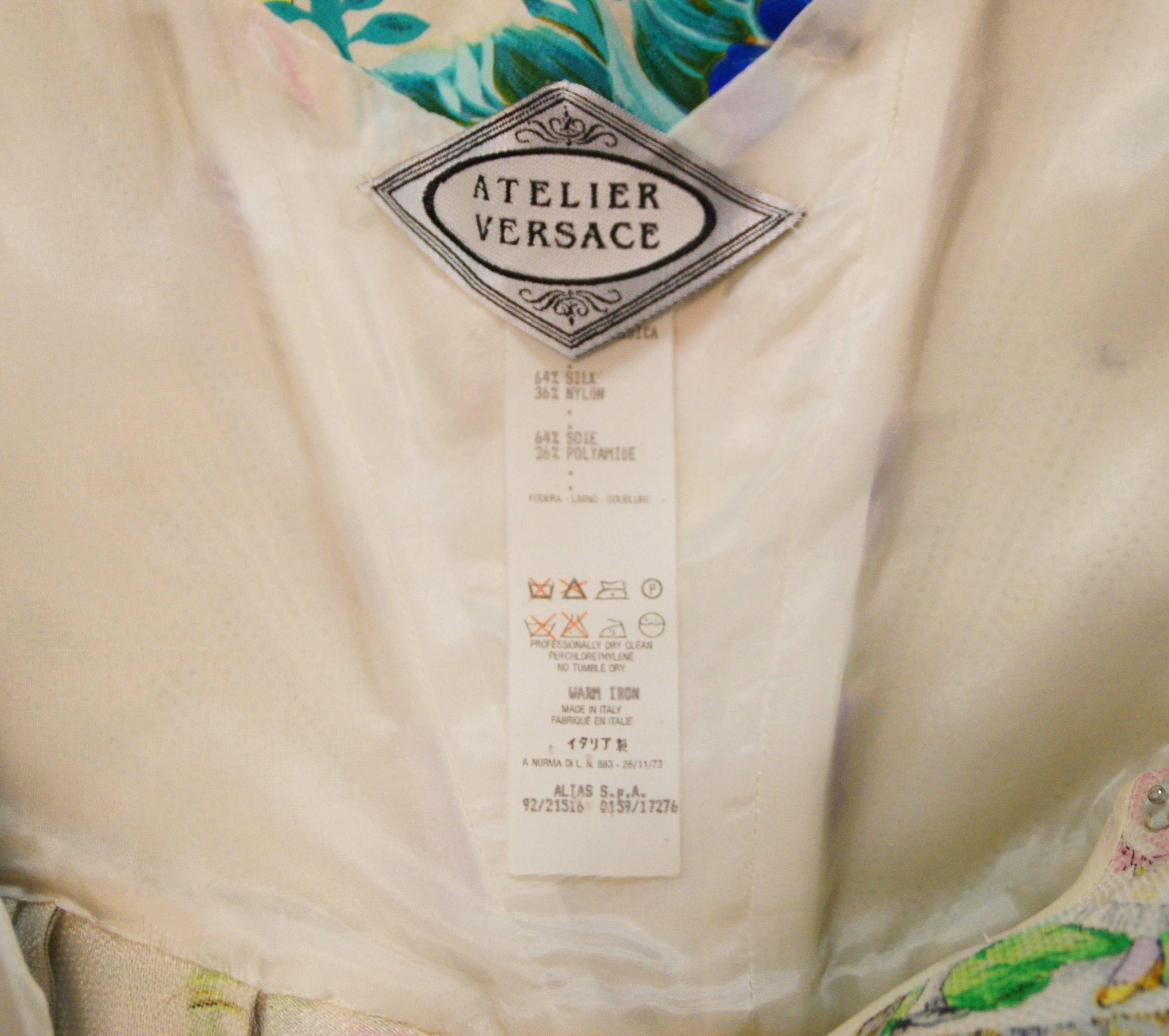 S/S 1992 Atelier Versace by Gianni Versace Strapless Bustier Mini Dress ...